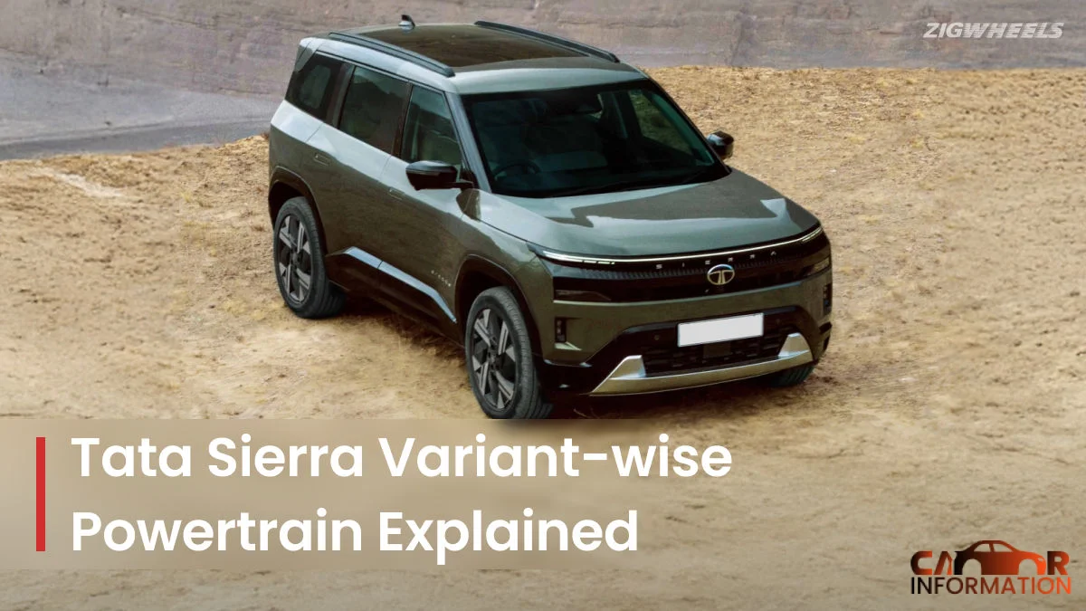 Tata Sierra Pure Variant engine bay performance specifications