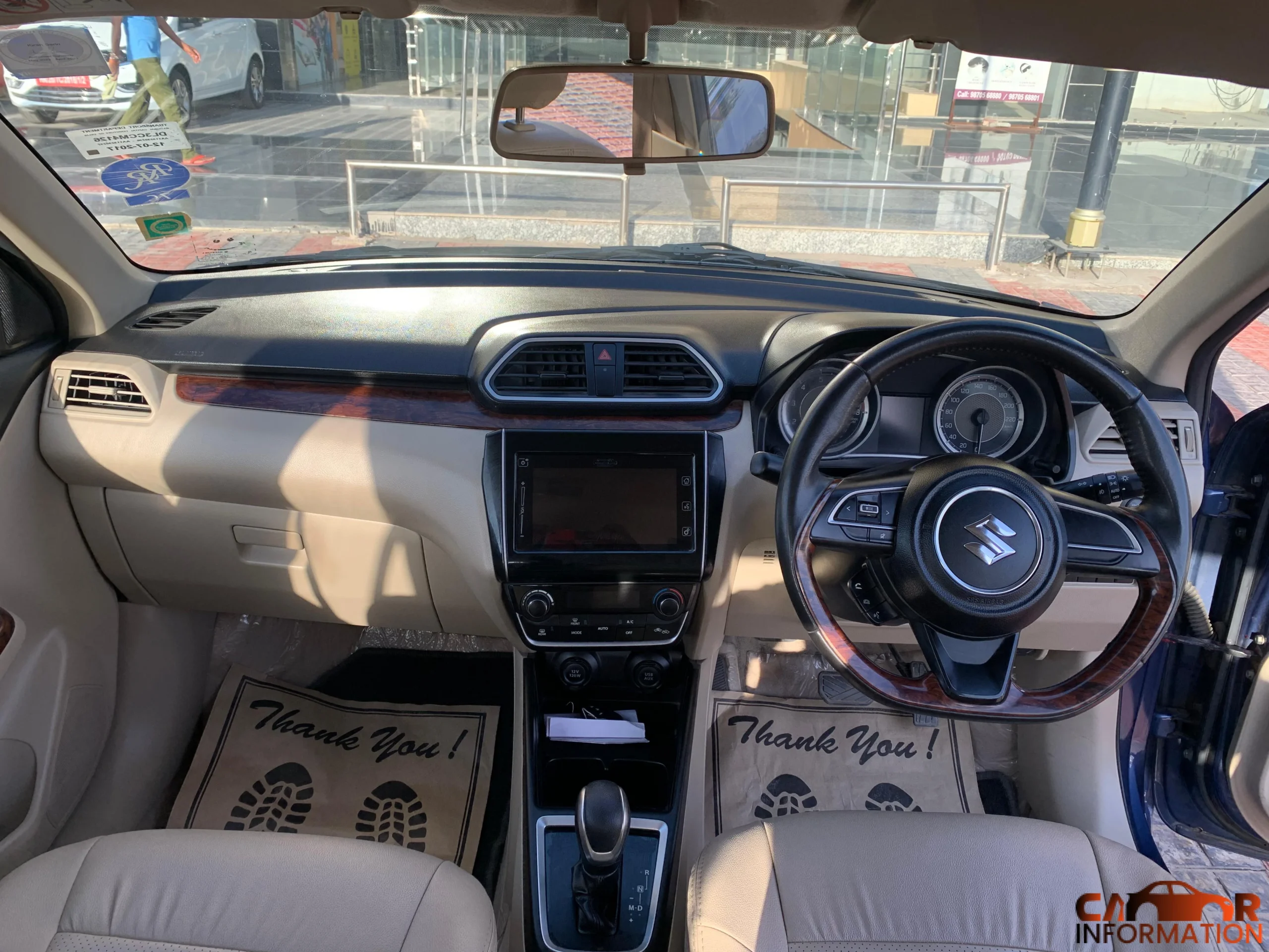 Maruti Suzuki Dzire ZXI Plus cabin interior dashboard design