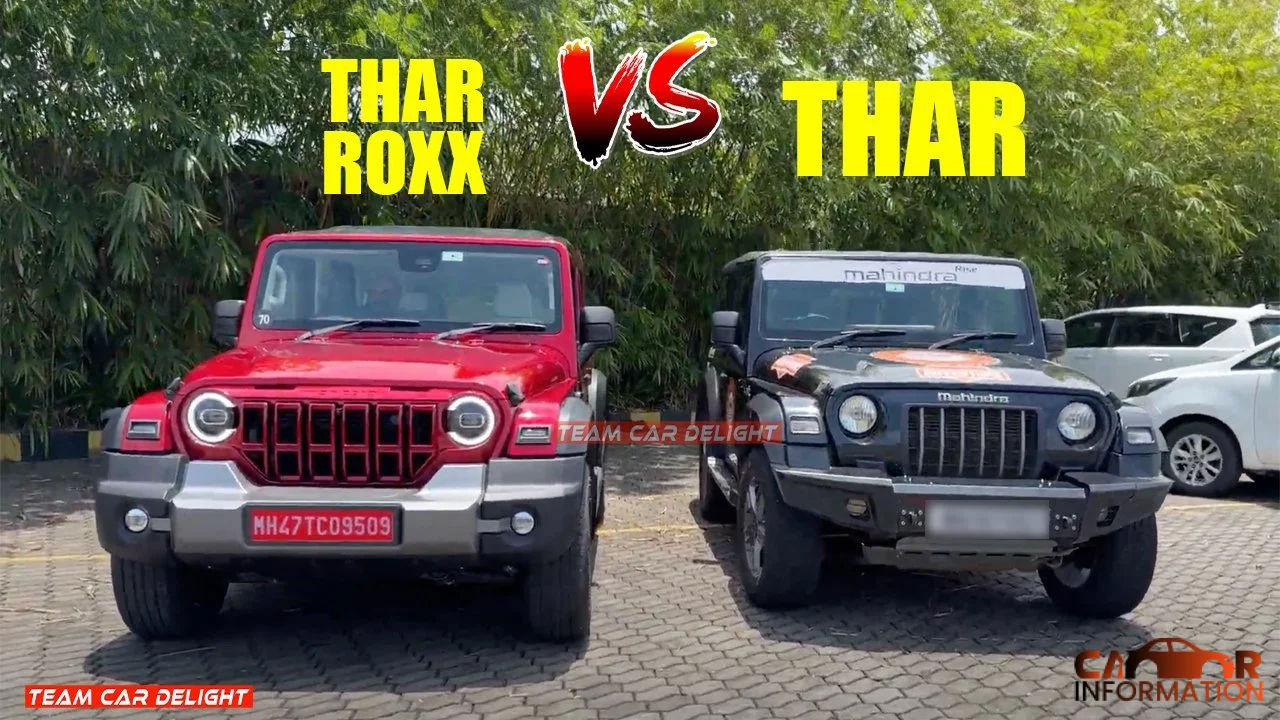 Tata Harrier vs Mahindra Thar Roxx front profile road test