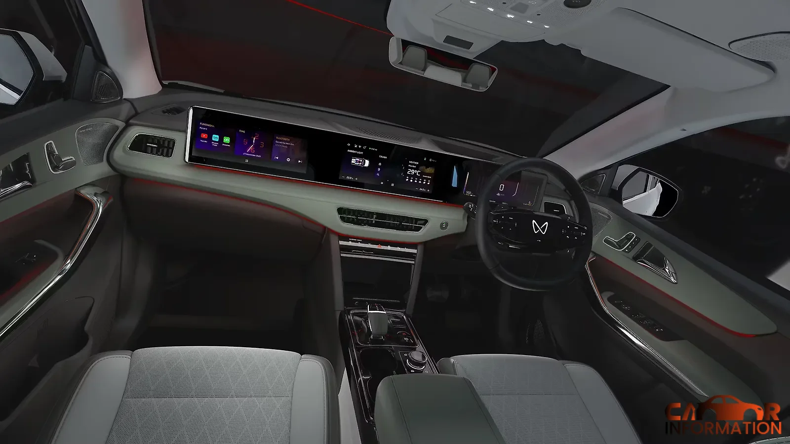 Mahindra XEV 9S cabin interior dashboard design