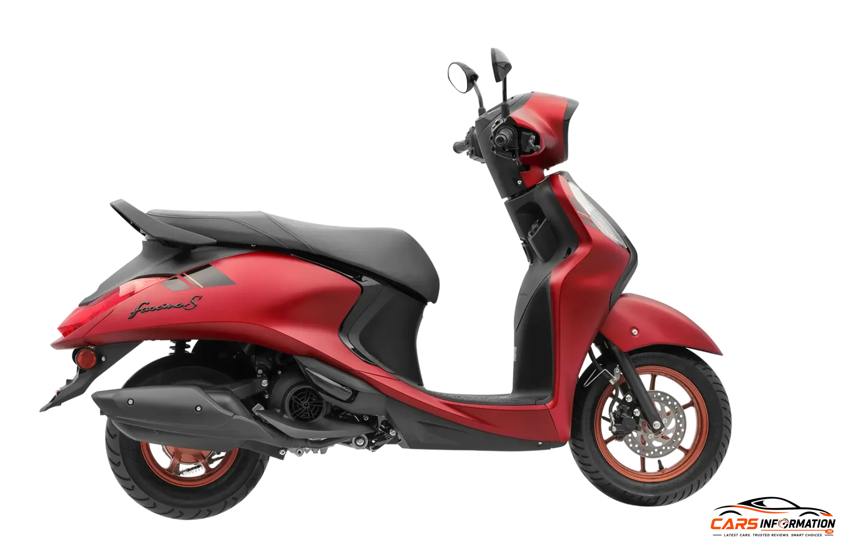 Yamaha Fascino 125 Top Model side profile alloy wheels design
