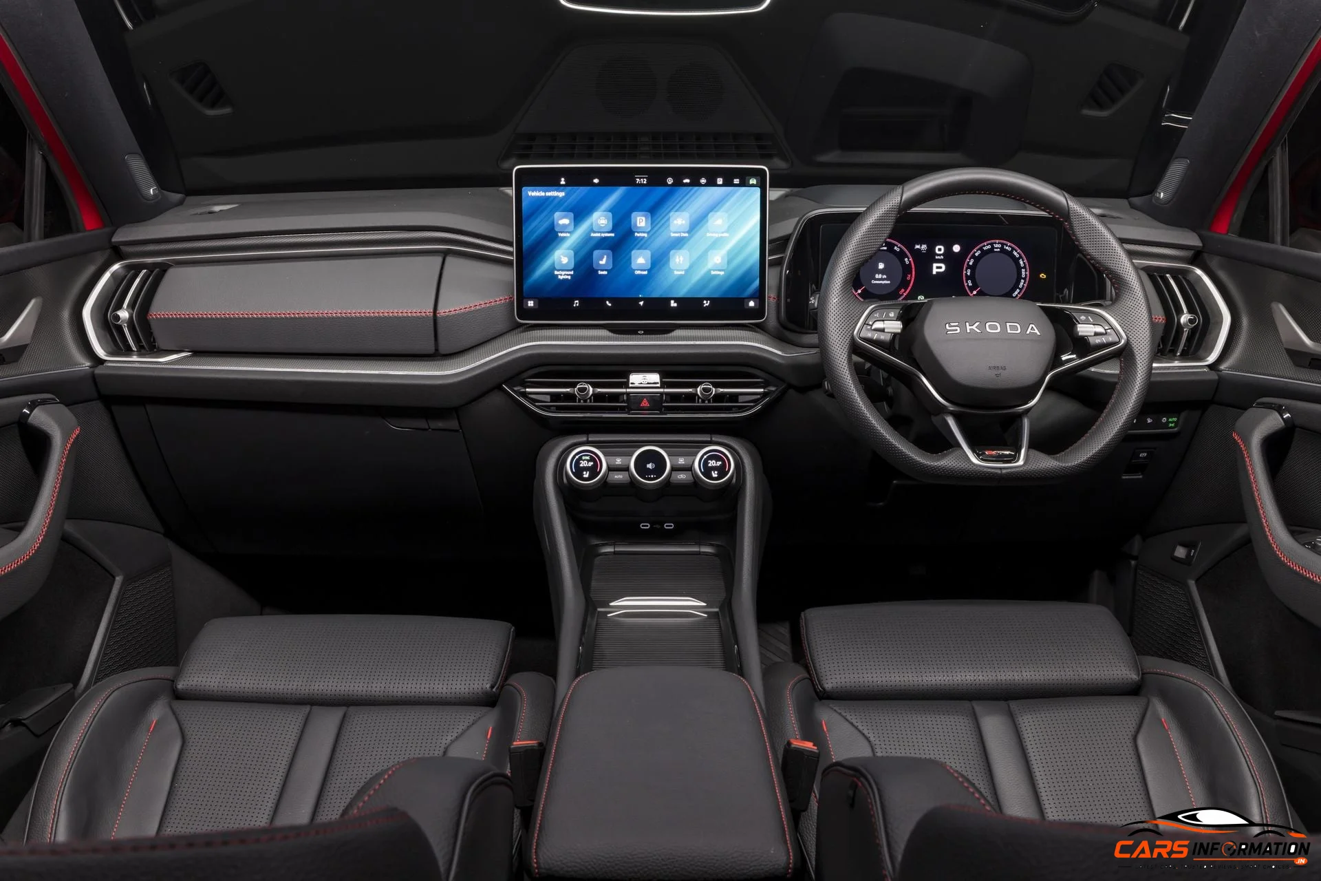 Skoda Kodiaq RS India cabin interior dashboard design
