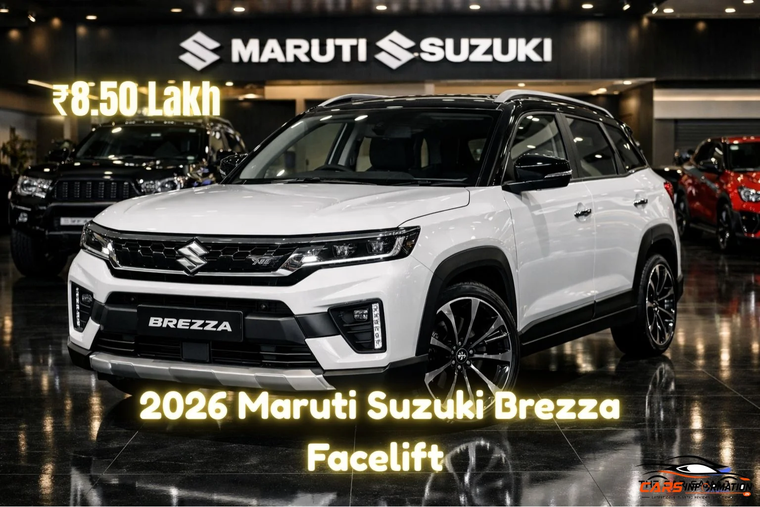 2026 Maruti Suzuki Brezza VXI side profile alloy wheels design