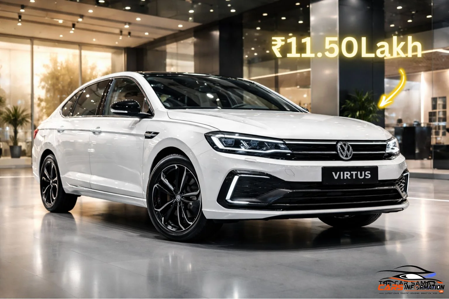 Volkswagen Virtus Topline 2026 side profile alloy wheels design