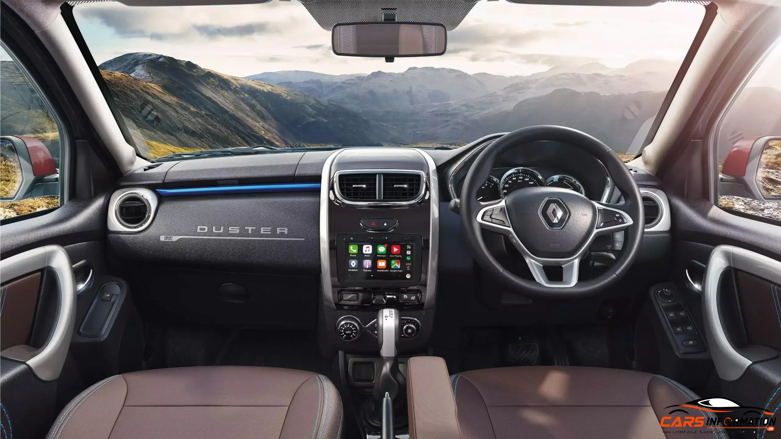 2020 Renault Duster Turbo cabin interior dashboard design