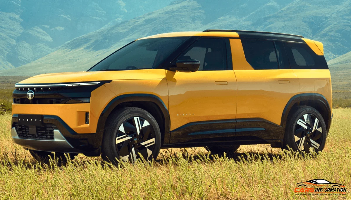 Tata Sierra EV side profile alloy wheels design