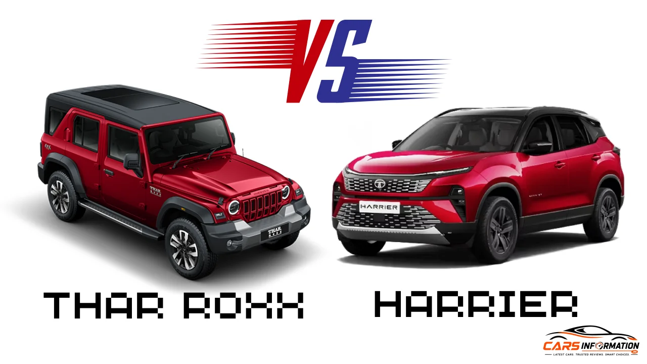 Tata Harrier vs Mahindra Thar Roxx front profile road test