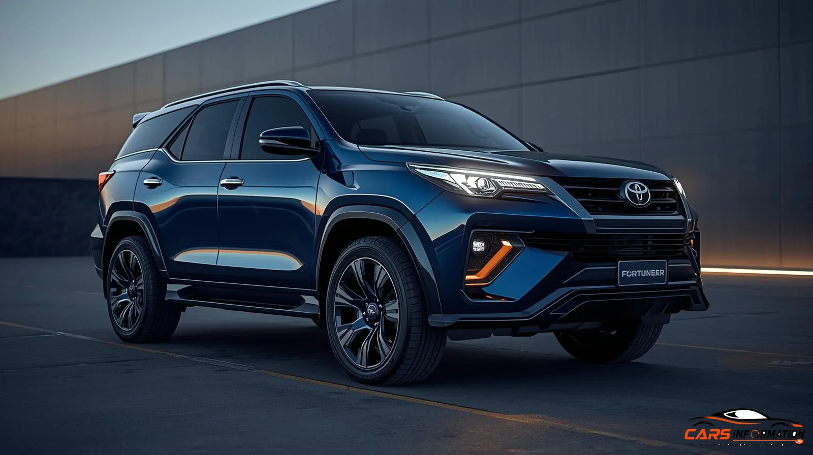 2026 Toyota Fortuner side profile alloy wheels design