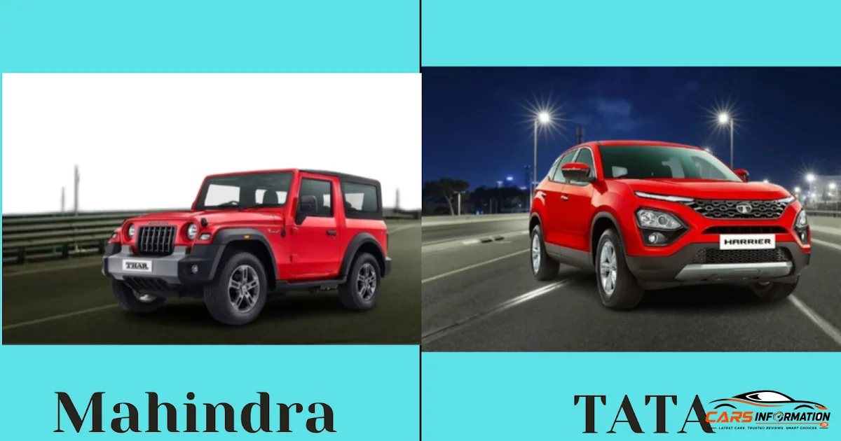 Tata Harrier vs Mahindra Thar Roxx engine bay performance specifications