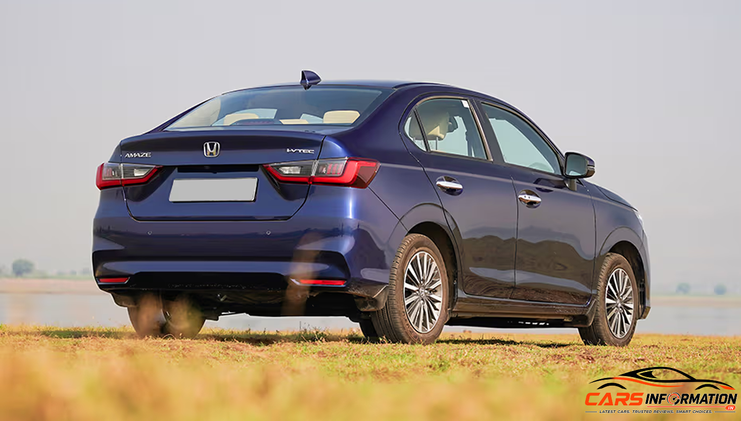 Honda Amaze V base model rear profile styling